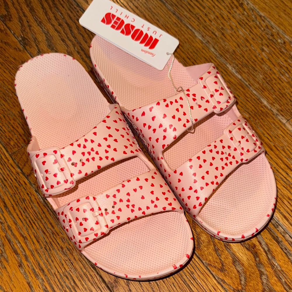 Freedom Moses Pink Heart Sandals for Women